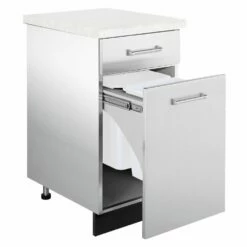Viking Stainless Steel Trash Pullout Base Cabinet (VTPO1810SS)