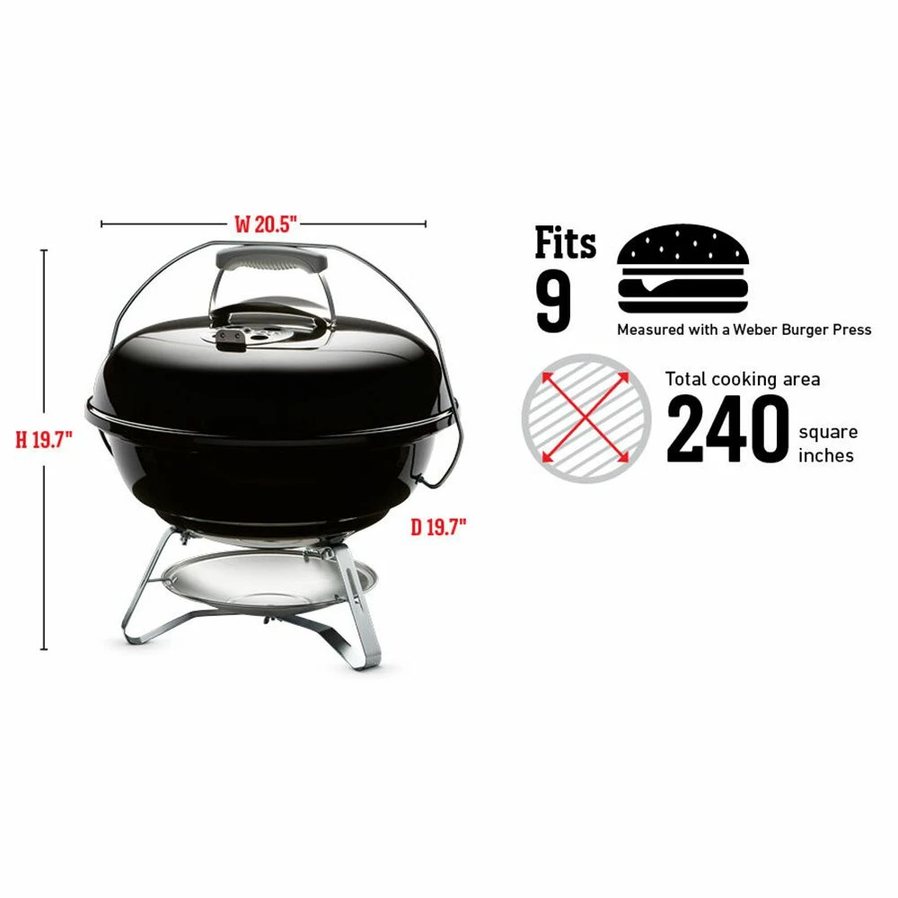 Weber Jumbo Joe Portable Charcoal Grill, 18-Inch (WEB-1211001) 11 Weber Jumbo Joe Portable Charcoal Grill, 18-Inch (WEB-1211001) - Image 11