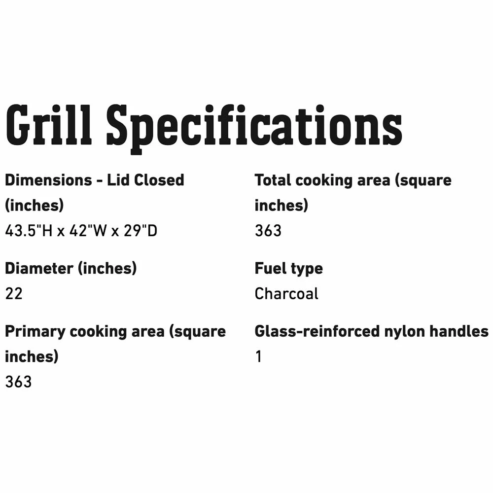 Weber Performer Freestanding Charcoal Grill With Prep Area, 22-Inch (WEB-15301001) 12 Weber Performer Freestanding Charcoal Grill With Prep Area, 22-Inch (WEB-15301001) - Image 12