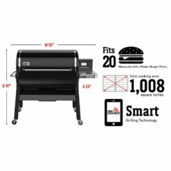 Weber SmokeFire EX6 Freestanding Pellet Grill, 36-Inch (WEB-23510201) -Broil King Shop web 23510201 spec a 05 22