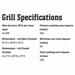 Weber Spirit II E-210 2-Burner Freestanding Propane Gas Grill (WEB-44010001) 20 Weber Spirit II E-210 2-Burner Freestanding Propane Gas Grill (WEB-44010001) -Broil King Shop web 44010001 spec b 05 22