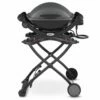 Weber Q1400 Portable Electric Grill On Scissor Cart, 120V (WEB-52020001-WEB-6557)