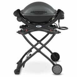 Weber Q1400 Portable Electric Grill On Scissor Cart, 120V (WEB-52020001-WEB-6557)