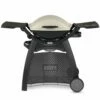Weber Q2200 Portable Propane Gas Grill With Side Tables On Q Cart (WEB-54060001-WEB-6525)