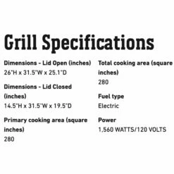 Weber Q2400 Electric Grill, 120V (WEB-55020001) -Broil King Shop web 55020001 spec b 05 22