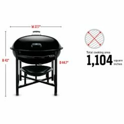 Weber Ranch Kettle Charcoal Grill, 37-Inch (WEB-60020) -Broil King Shop web 60020 spec a 05 22