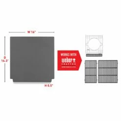 Weber Crafted Glazed Baking Stone (WEB-7671) 16 Weber Crafted Glazed Baking Stone (WEB-7671) -Broil King Shop web 7671 spec a 05 22