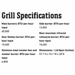 Weber Summit 6-Burner Freestanding Gas Grill With Rotisserie, Sear Station And Side Burner (WEB-E-S-670) -Broil King Shop web e s 670 spec b 05 22