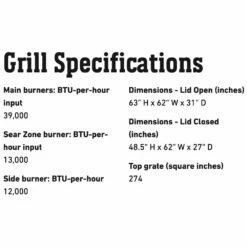 Weber Genesis Smart 3-Burner Freestanding Gas Grill With Sear Burner And Side Burner (WEB-EPX-335) 30 Weber Genesis Smart 3-Burner Freestanding Gas Grill With Sear Burner And Side Burner (WEB-EPX-335) -Broil King Shop web epx 335 spec b 05 22