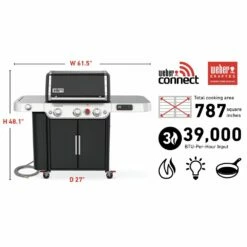Weber Genesis Smart 3-Burner Freestanding Gas Grill With Sear Burner And Side Burner (WEB-EX-SX-335) 29 Weber Genesis Smart 3-Burner Freestanding Gas Grill With Sear Burner And Side Burner (WEB-EX-SX-335) -Broil King Shop web ex sx 335 spec a 05 22