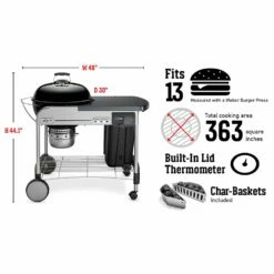 Weber Performer Deluxe Charcoal Grill, 22-Inch (WEB-PER-DELUXE) 23 Weber Performer Deluxe Charcoal Grill, 22-Inch (WEB-PER-DELUXE) -Broil King Shop web per deluxe config spec a 05 22