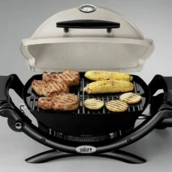 Weber Q1200 Portable Propane Gas Grill With Side Tables On Scissor Cart (WEB-Q1200-PCART) -Broil King Shop web q1200 config ls b 05 22