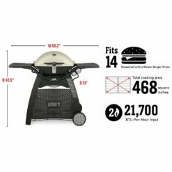 Weber Q3200 2-Burner Freestanding Gas Grill (WEB-Q3200) -Broil King Shop web q3200 spec a 05 22