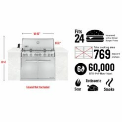 Weber Summit 6-Burner Built-In Gas Grill With Rotisserie, Sear Station And Access Doors (WEB-S-660) 14 Weber Summit 6-Burner Built-In Gas Grill With Rotisserie, Sear Station And Access Doors (WEB-S-660) -Broil King Shop web s 660 spec a 05 22