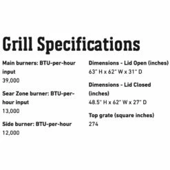 Weber Genesis Smart 4-Burner Freestanding Gas Grill With Sear Burner And Side Burner (WEB-SPX-435) -Broil King Shop web spx 435 spec b 05 22