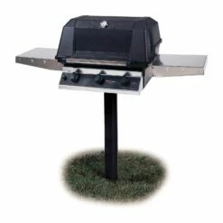Modern Home Products WHRG4 Hybrid Gas Grill With SearMagic Grids On Patio Base, 27-Inch